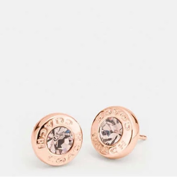 Coach Open Stone Circle Stud Earrings - Picture 1 of 1